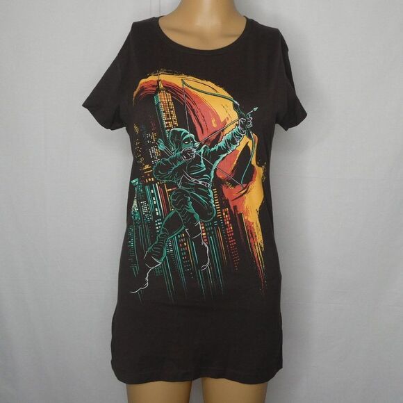 Teefury The Green Arrow Brown Graphic T Shirt Tee - Picture 2 of 5